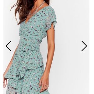 midi layered floral dress